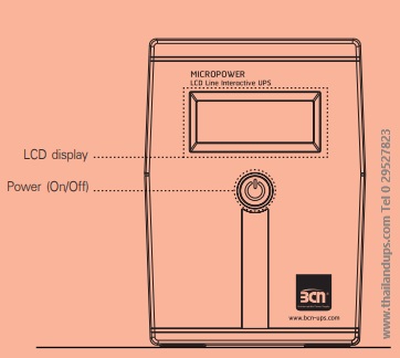 BCN Micro Eco 1000 - LCD display, Power On/Off